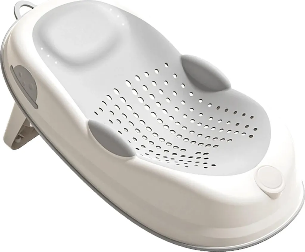 Anneau de bain pour nourrisson avec assise antidérapante de couleur gris
