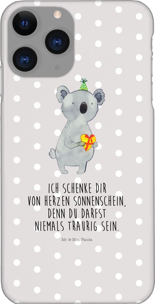 Mr. & Mrs. Panda Iphone 11 Pro Handyhülle Koala Geschenk - Grau Pastell - Geburtstag, Premium Kunststoff, Handy Case, Party