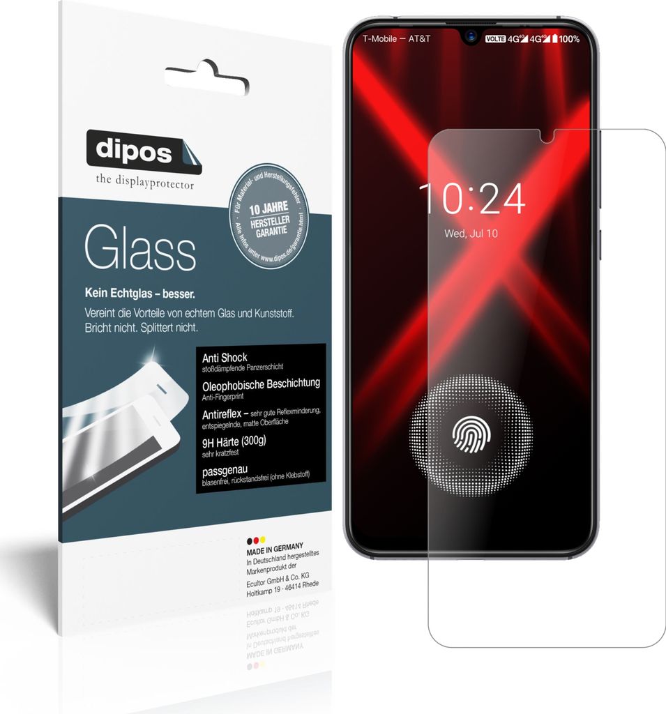 1x Schutzfolie für Umidigi X matt - Anti-Shock 9H Folie dipos Glass Kunststoffglas