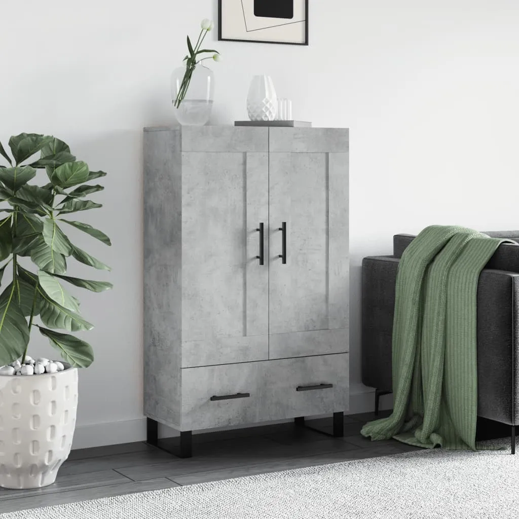 Credenza vidaXL Grigio Cemento per Loft - Mobile Multiuso 115 cm