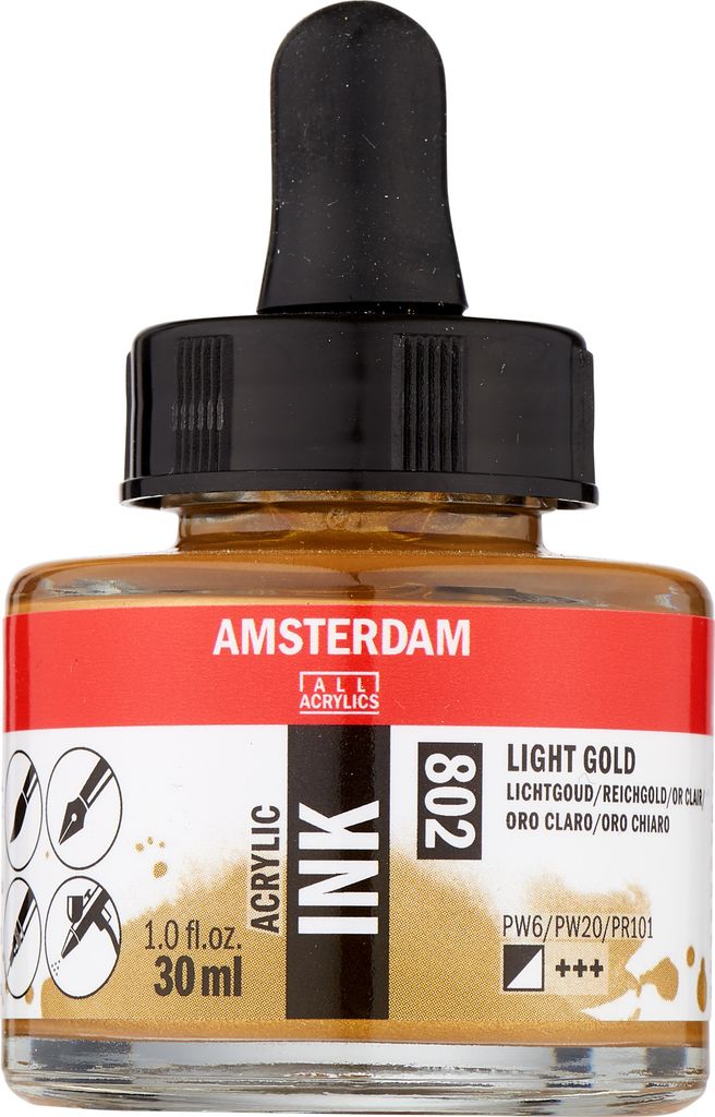 Amsterdam Acrylic Tinte Flasche 30 ml Reichgold 802