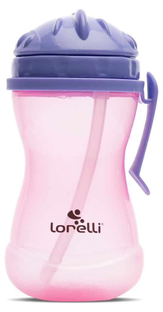 Lorelli Sport Bottle with Handle 360 ml Kinder Trinkflasche mit Strohhalm Griff auslaufsicher BPA frei ab 12+ Monaten
