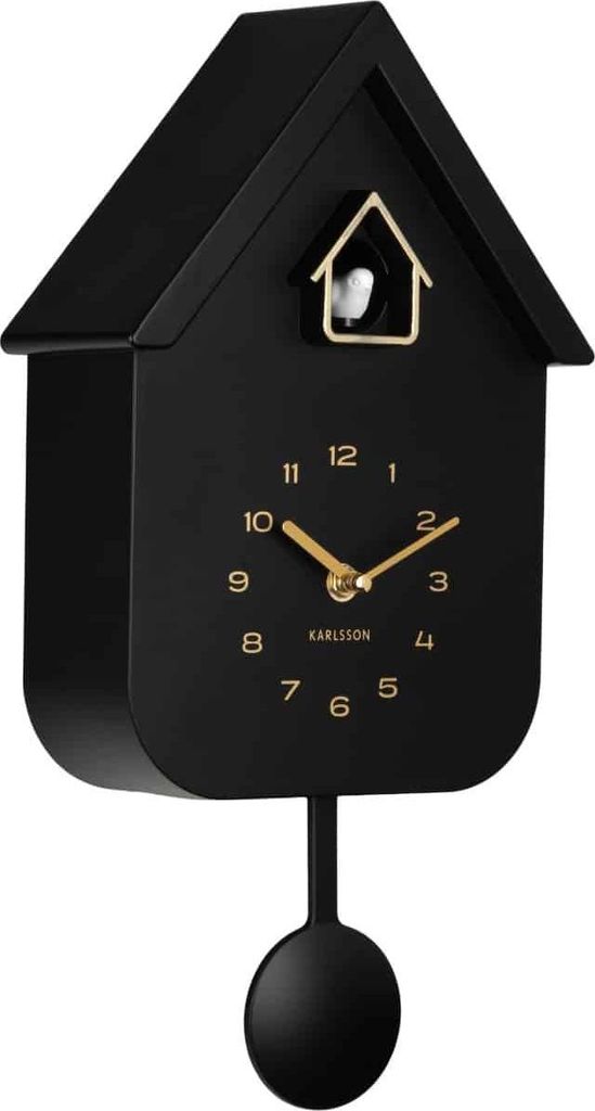 Karlsson - Wanduhr Solo Color Cuckoo - Schwarz - Produktbild 