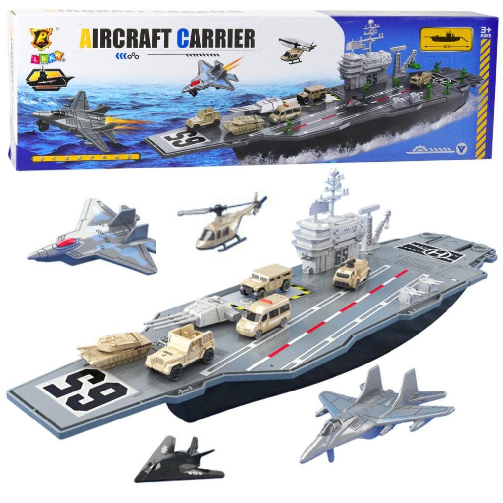Grand porte-avions militaire, chasseurs, chars d'assaut, Image du produit 