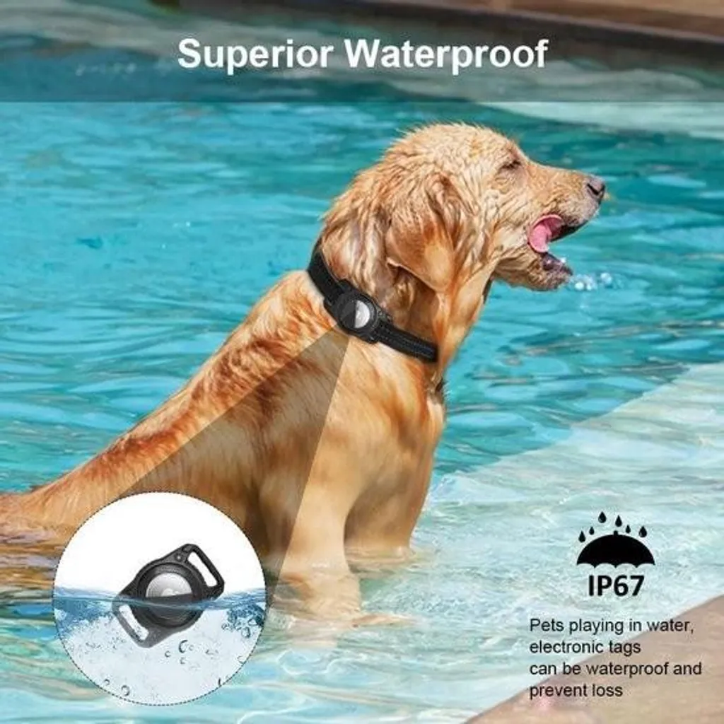 Médaille AirTag pour Chien : Localisez votre Animal avec ce Support Noir - 2