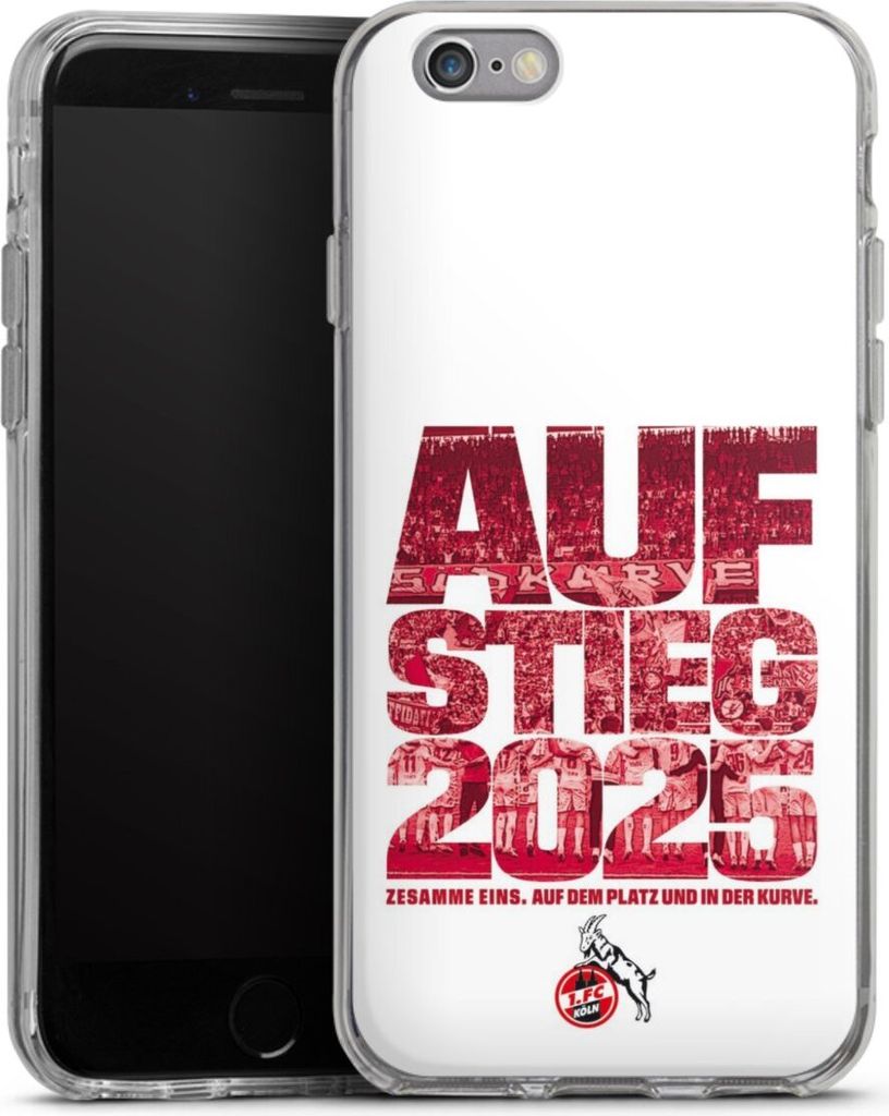 DeinDesign Handyhülle für Apple iPhone 6s Silikon Hülle Case Smartphone Schutzhülle 1. FC Köln Aufstieg Offizielles Lizenzprodukt