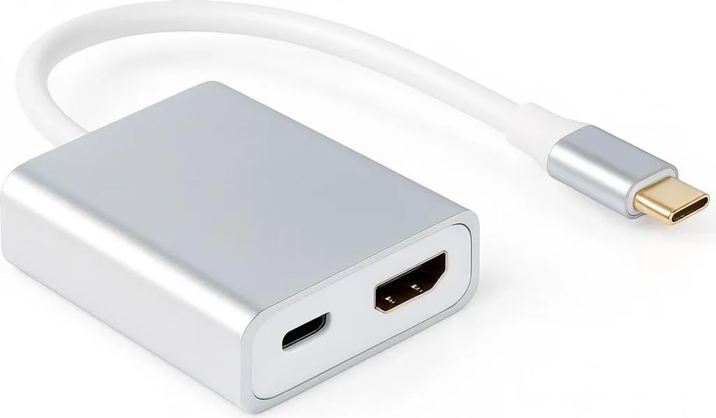 Solution 4K Allteq pour connecter un port USB-C à un moniteur HDMI blanc