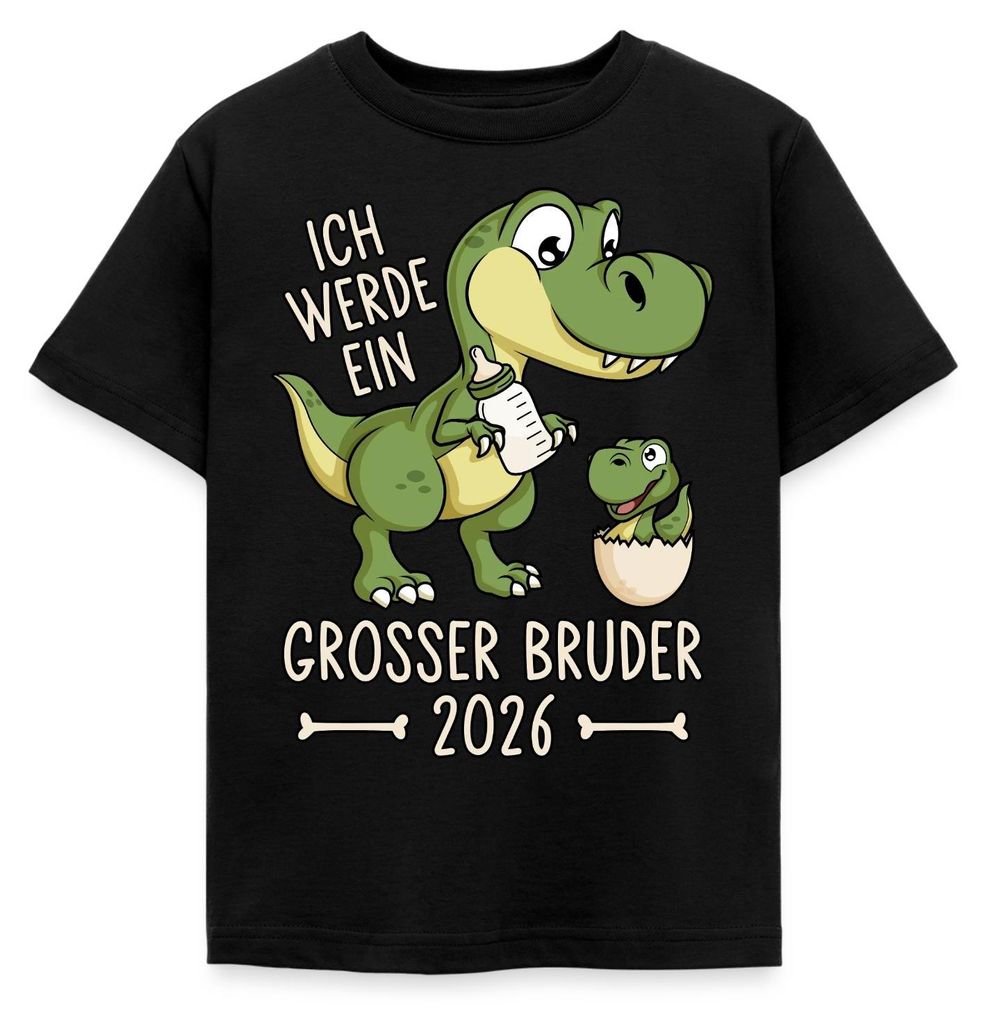 Spreadshirt Großer Bruder 2026 Ei Baby Dino Dinosaurier Produktbild 