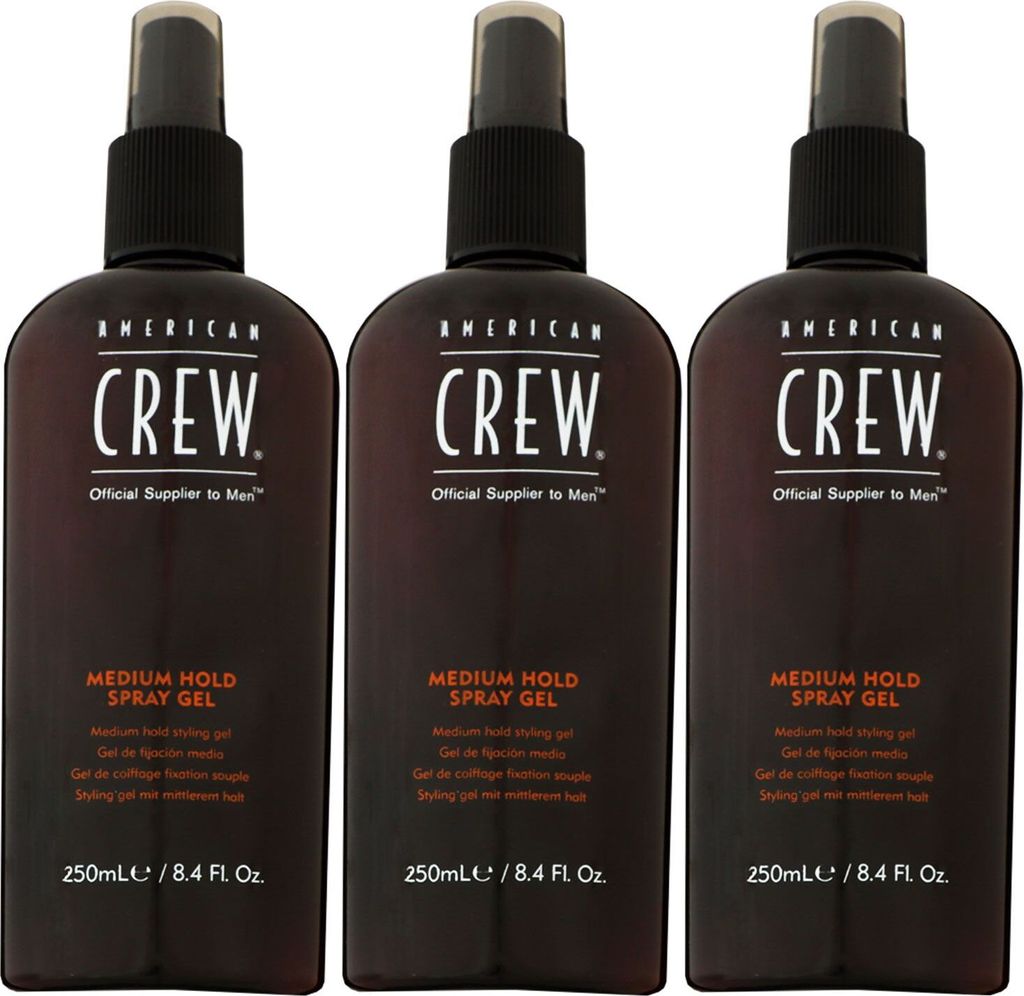 American Crew Medium Hold Spray Gel 3 x 250 ml Gel Spray Produktbild 