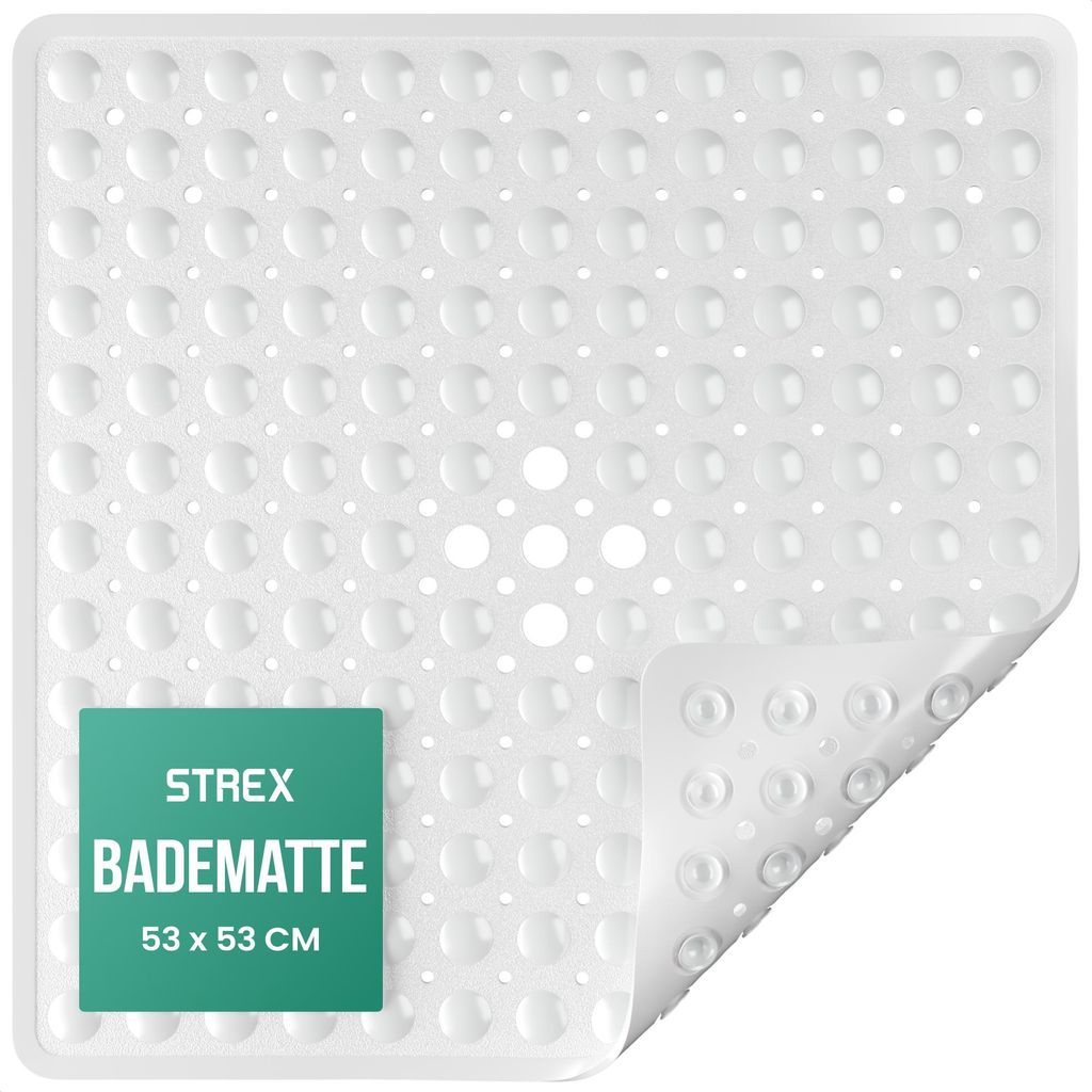 Strex Badewannenmatte rutschfest / Duschmatte - 53x53CM - Produktbild 
