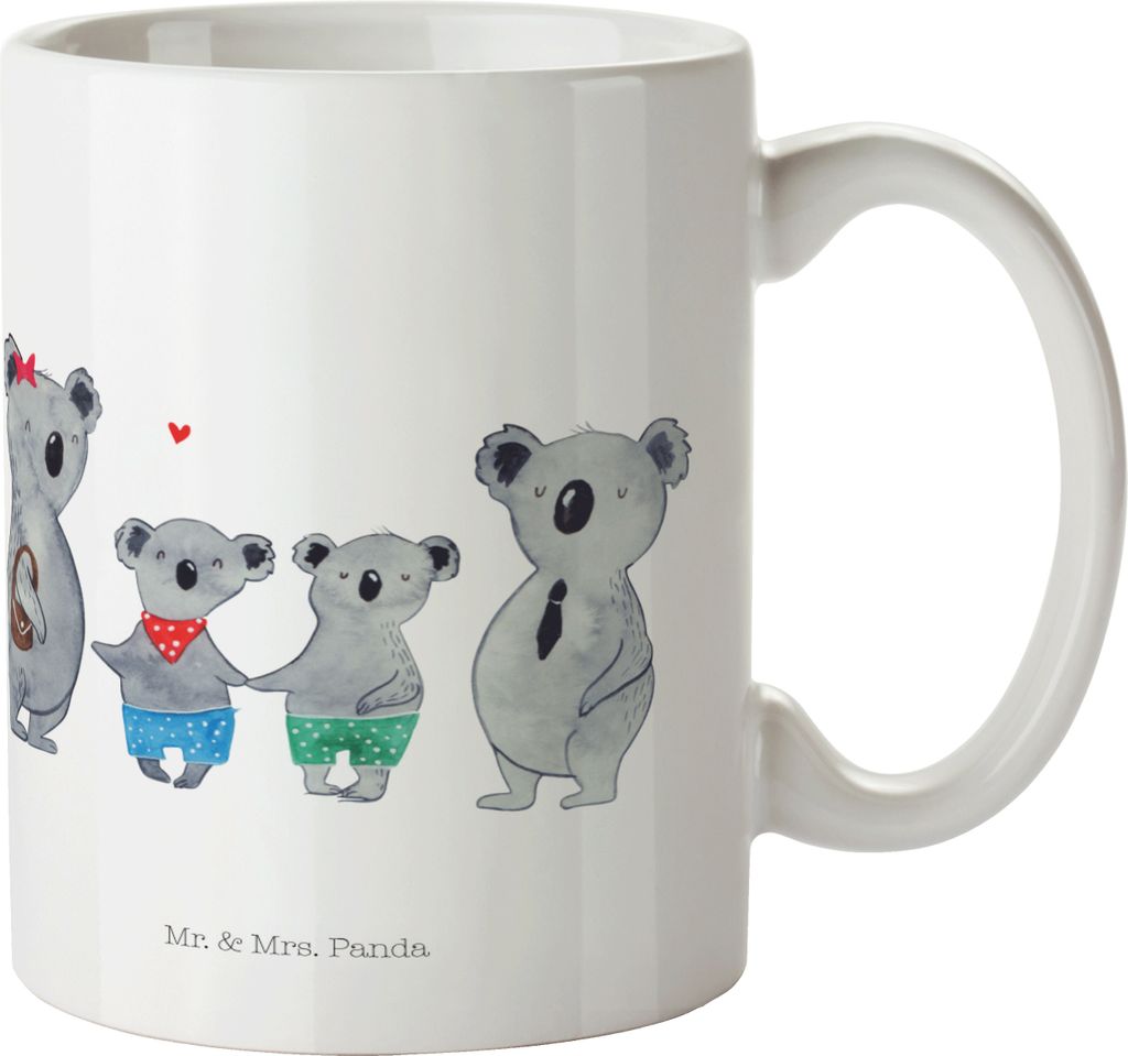 Mr. & Mrs. Panda Becher Koala Familie zwei - Weiß - Geschenk, Tasse, Teebecher, Muttertag, Kaffeepott, Beste, Motivtasse, Kaffeetasse, Koalabär