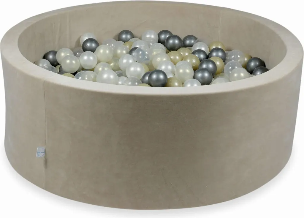 Piscine à balles 110x40cm déhoussable Beige avec 500 balles sans BPA