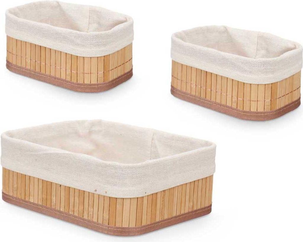 Badezimmerkörbe aus Bambus VIVID, 3er-Set