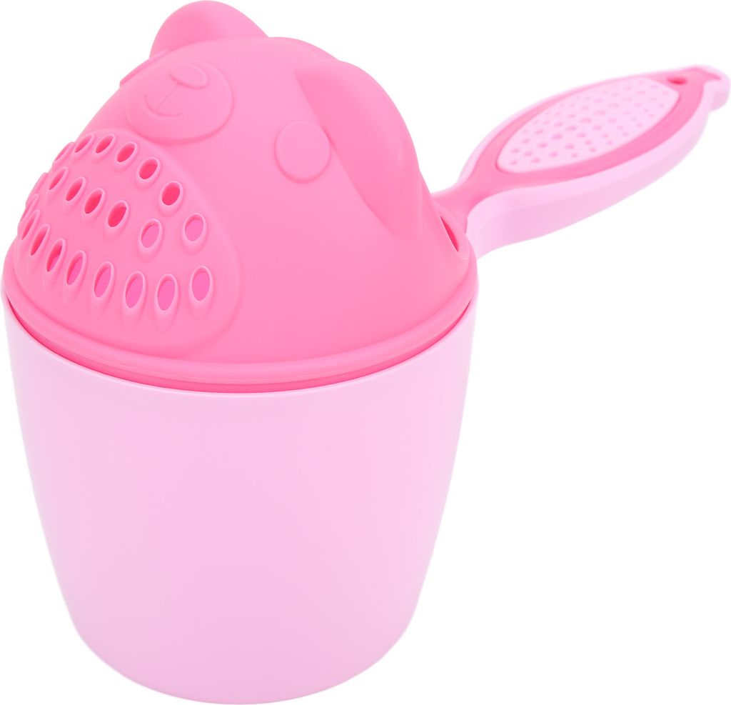 Baby Shampoo Rinse Cup, with Eye Protection, Removable & Comfortable Handle, for Baby Bath, Pink