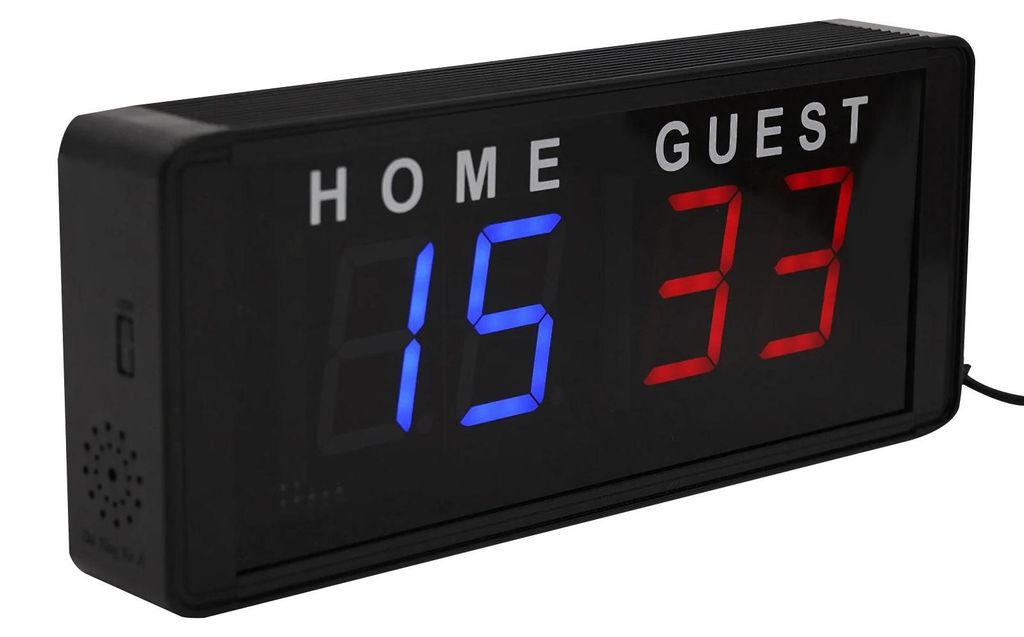 LED Anzeigetafel - Digitales Scoreboard 0–99 Punkte - Countdown Uhr mit Timer - Fernbedienung - Helligkeit einstellbar - Aluminiumlegierung - Tis...