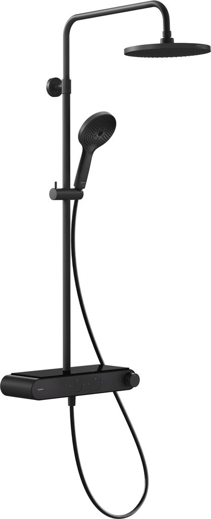 Duravit Shower Systems Duschsystem Shelf 1050, MinusFlow Brausethermostat, Schwarz Matt, TH4382008046