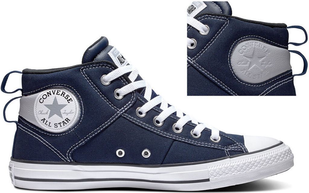 Converse Chuck Taylor All Star Cs - Mid - Obsidian / Wolf Grau / Weiß Leder Größe: 36 Normal
