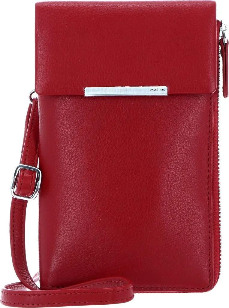 Borsa Porta Cellulare Maître Margarete LV3FZ Rosso - Vera Pelle Artigianale