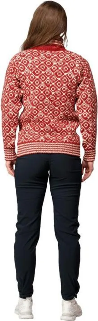 Pull Devold Svalbard High Neck : maille épaisse en laine rouge pour L