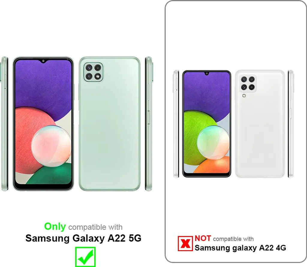 Cover TPU per Samsung A22 5G Cadorabo - Protezione Nero Opaco Antishock