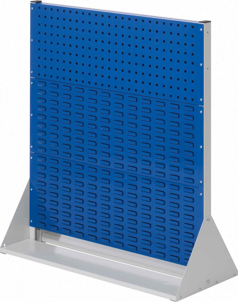 Kappes RasterPlan Stellwände doppelseitig Größe #3 - 2x Lochplatten 4x Schlitzplatten Enzianblau RAL 5010