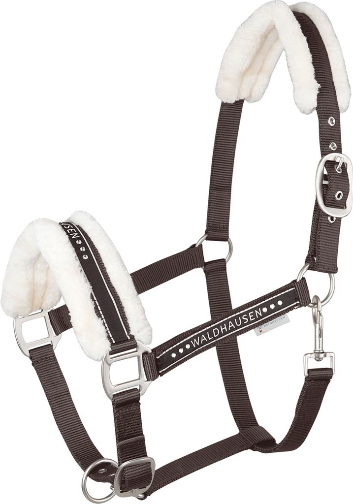 Waldhausen Halfter Elegant Kunstfell Pferdehalfter Nachtblau Pony