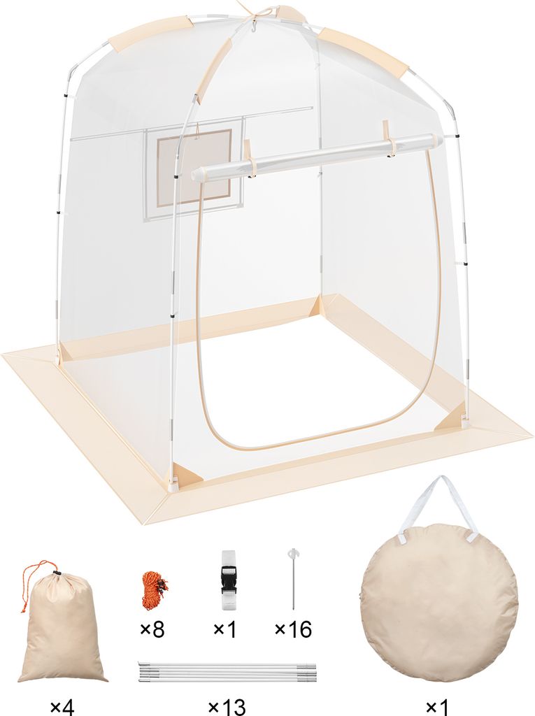 SucceBuy Sportzelt für 1 Person – Wetterfestes Sofort-Pop-Up-Zelt, Outdoor-Luftpolsterzelt mit klarer Sicht, Überdach für Fußball, Football, ...