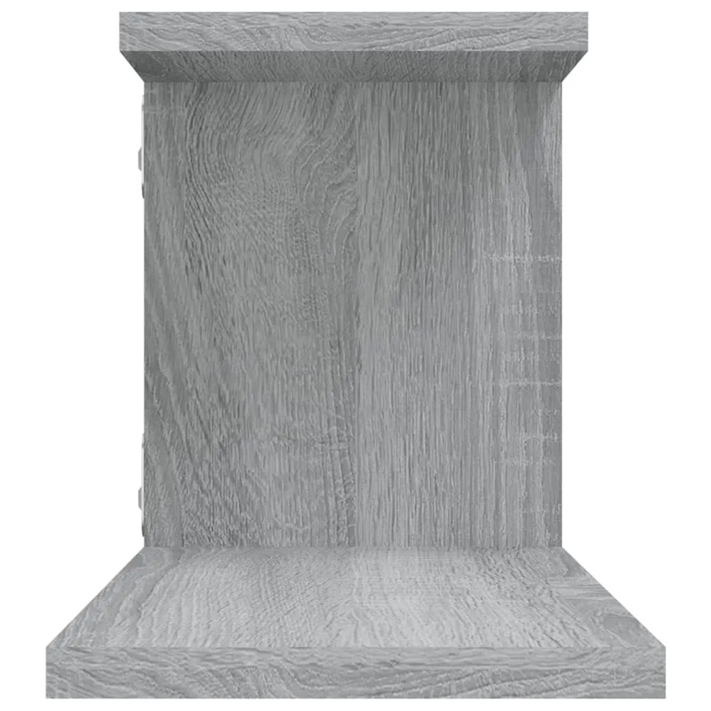 SYFAX Scaffale TV Parete Grigio Sonoma 125cm Legno Multistrato - 5