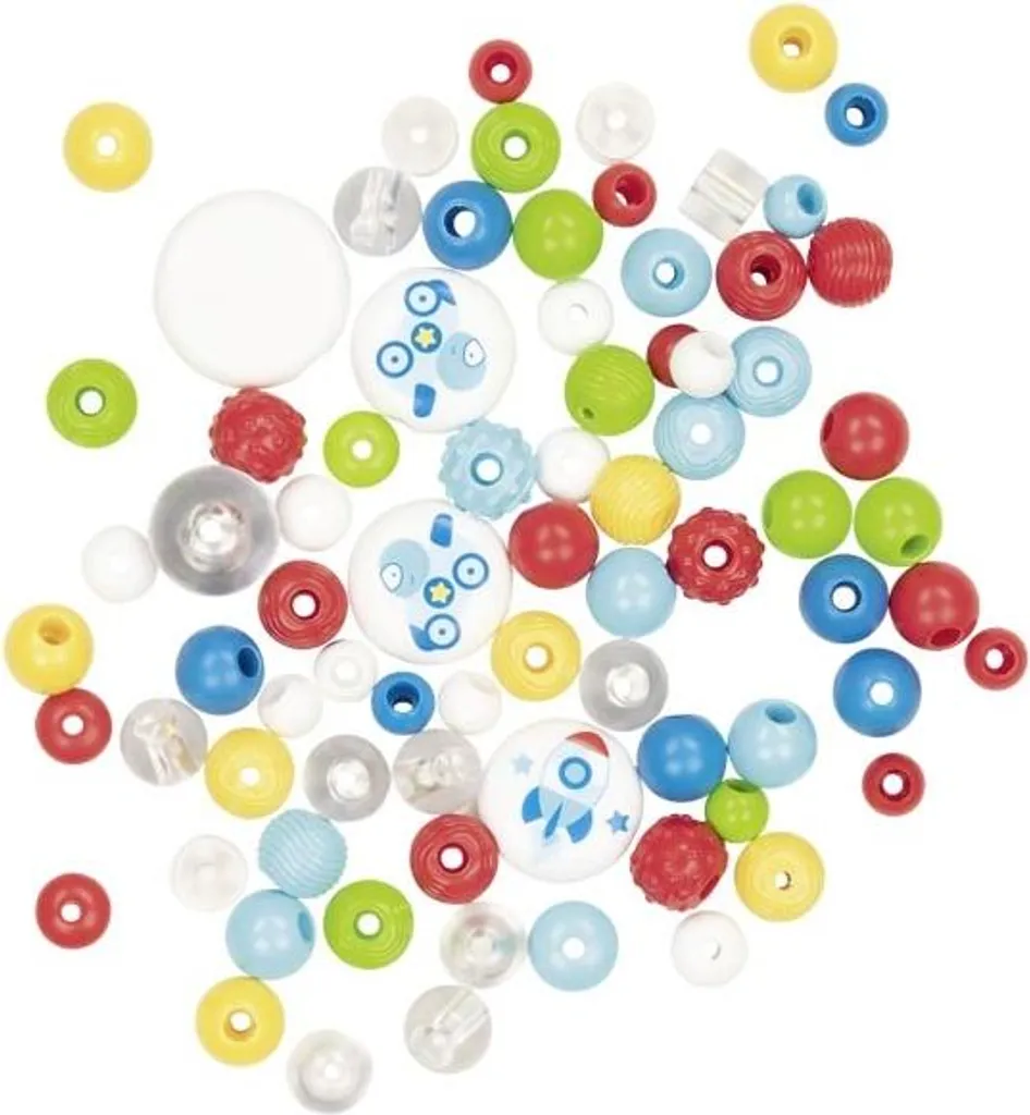 Activités manuelles enfant : 500 perles multicolores Goki à enfiler