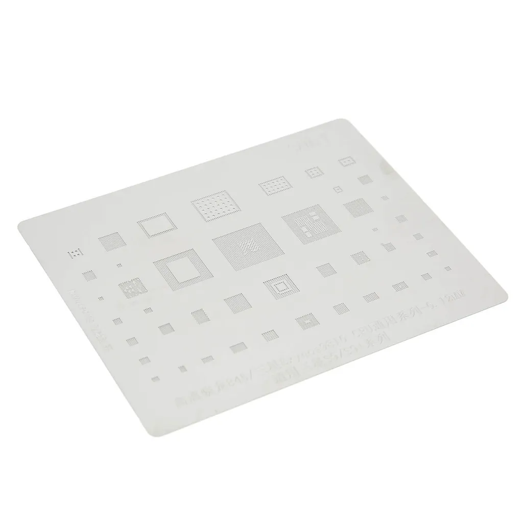 Kit Stencil Reballing CPU Smartphone - Modello Acciaio Nero Alta Precisione
