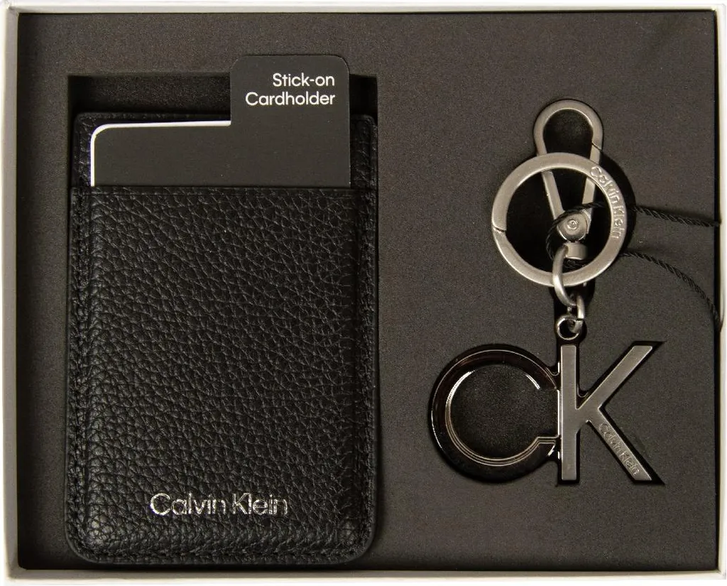 Cofanetto Regalo Calvin Klein Portachiavi e Cardholder Pelle Nera - 2