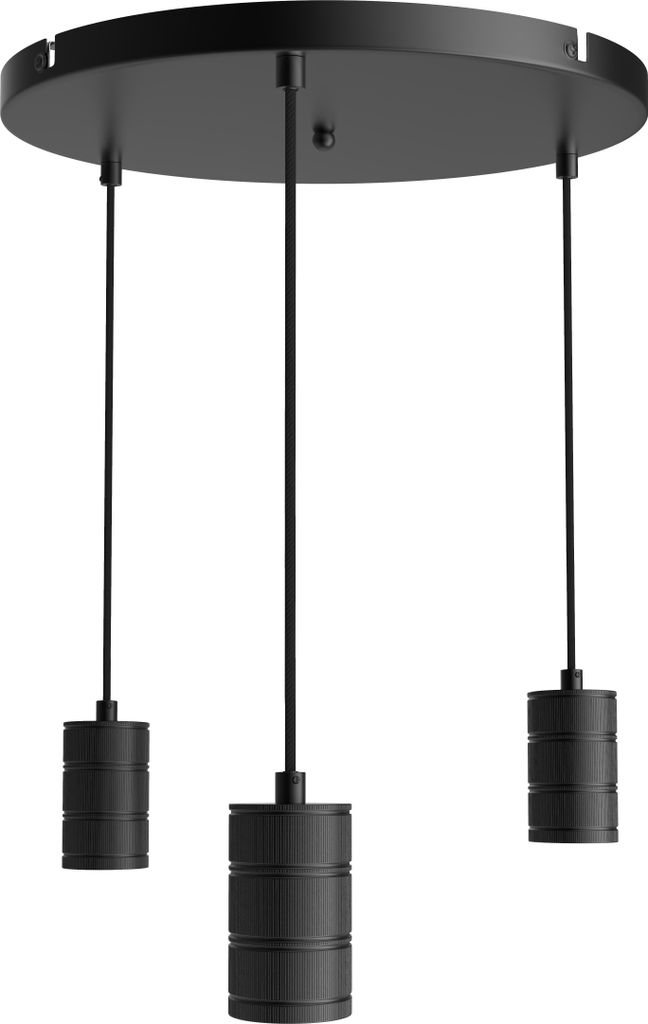 Calex Pendelleuchte E27, 3-flammig, Metall, rechteckige Produktbild 