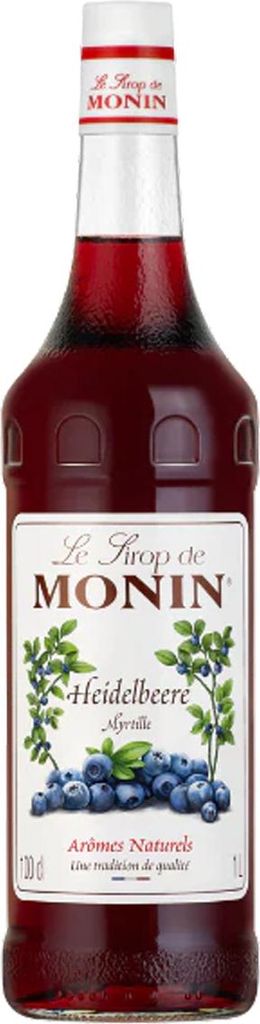 Monin Heidelbeere Sirup ideal für Cocktails Limonaden und Desserts 1000ml