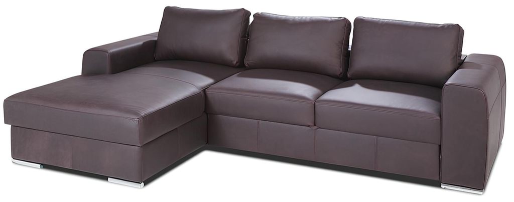 Bettfunktion Ecksofa L-Form Sofa Couch Design Couch Polster Leder Modern Schlaf