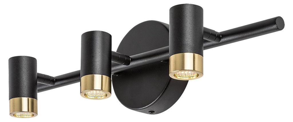 Rabalux 75042 Badezimmerleuchten Kadir LED 9 Metall Kunststoff schwarz/ golden