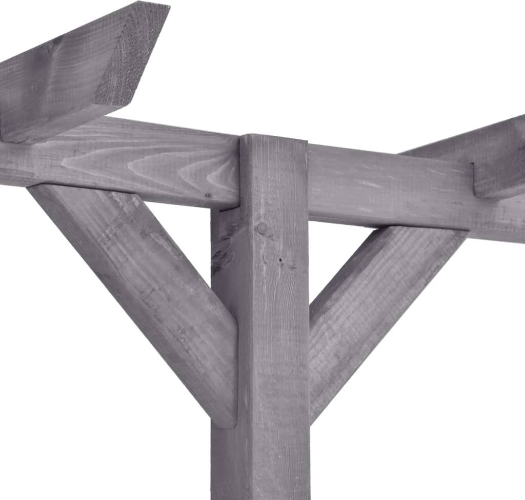 "Winter Sale" Garten-Pergola Grau 400x40x205cm Imprägniertes Kiefernholz - clorisNeu206234 - Rosenbögen