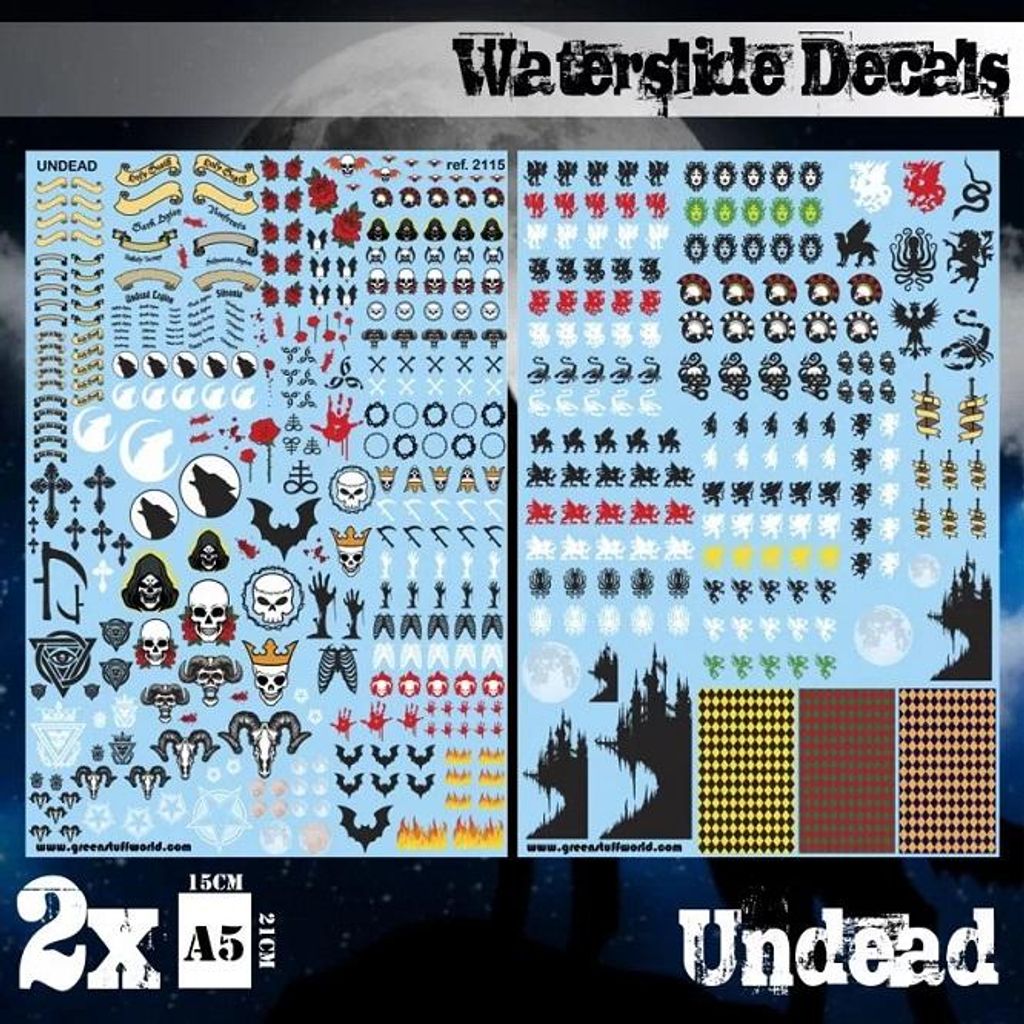 Green Stuff World GSW2115 - Waterslide Decals - Undead - Neu