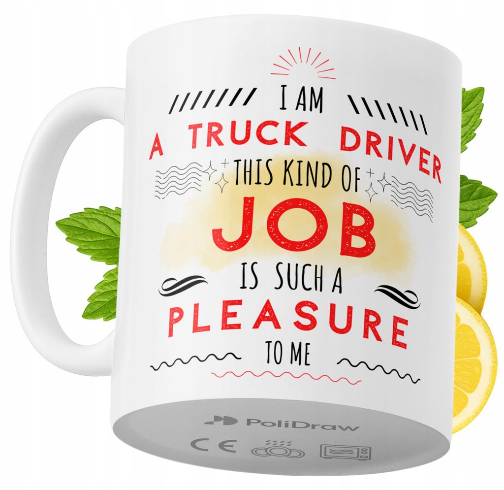 Lustiger Kaffee- oder Teebecher für LKW-Fahrer mit witzigem Textdesign - ideal für Geburtstage, Namenstage, Feiertage und besondere Anlässe. Hoc...
