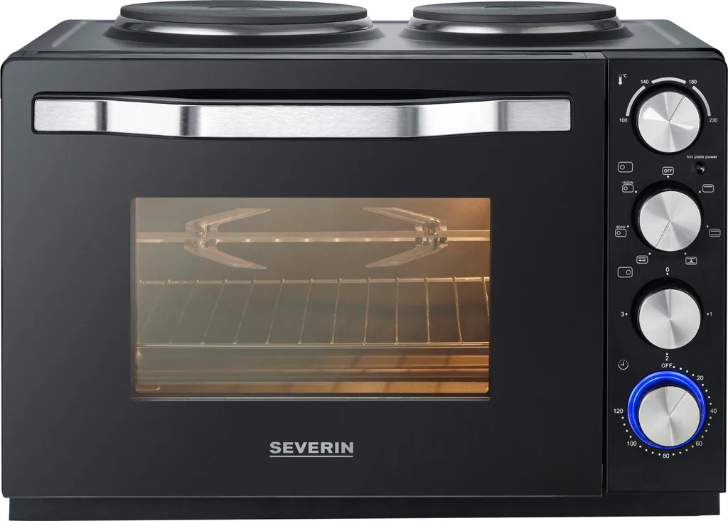 Four Severin TO 2074 à Chaleur Tournante et Plaques de Cuisson 30L - 2