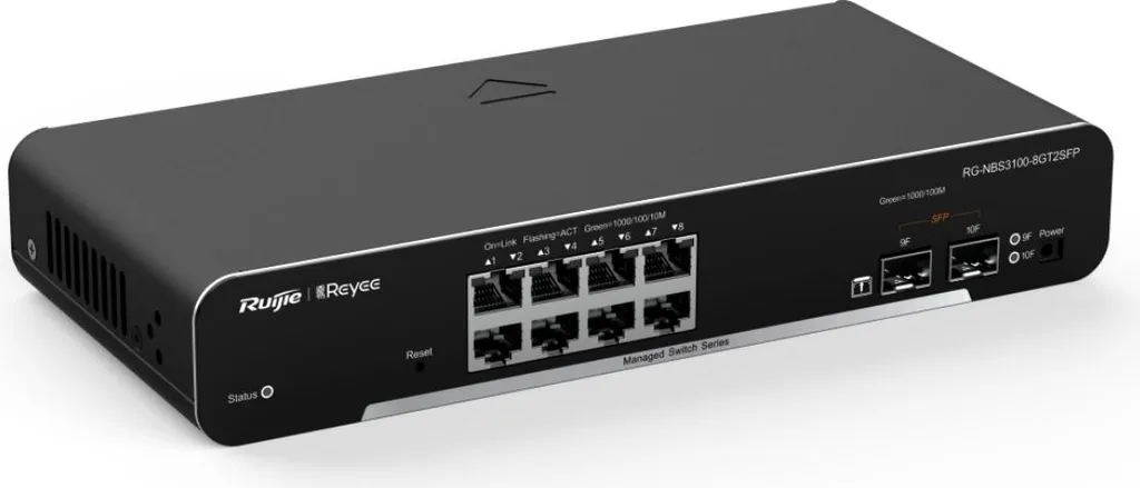 Switch Réseau 8 Ports Gigabit Administrable Cloud avec 2 Uplinks SFP 1G