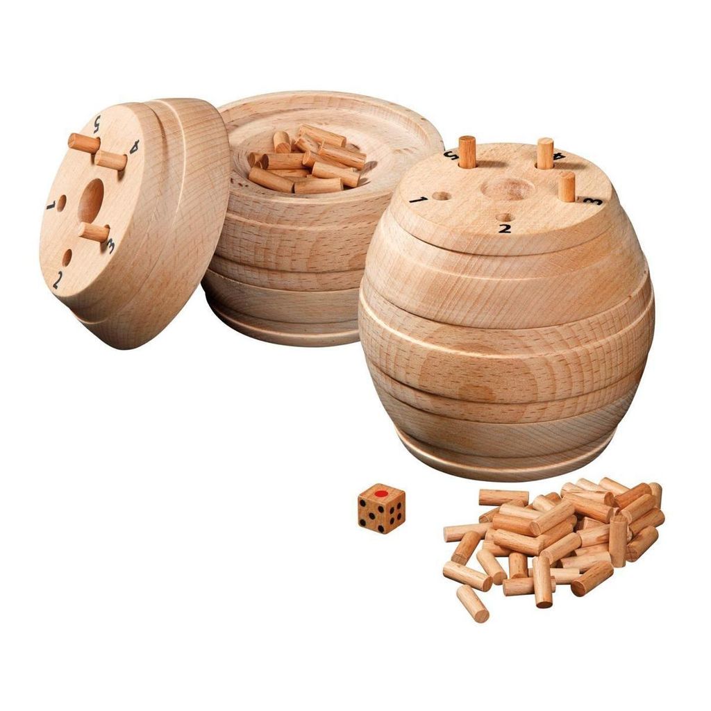 Würfelfass Lucky 6 Holz-Würfelspiel für 2-10 Spieler ab 6 Produktbild 