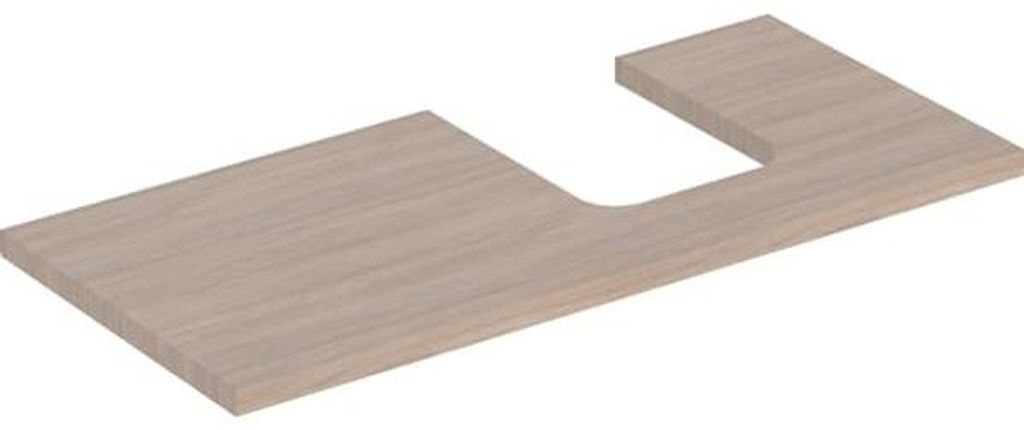 Geberit ONE Waschtischplatte, Ausschnitt rechts, für Aufsatzwaschtisch Schalenform, 105x3x47cm, 505.314.00.5