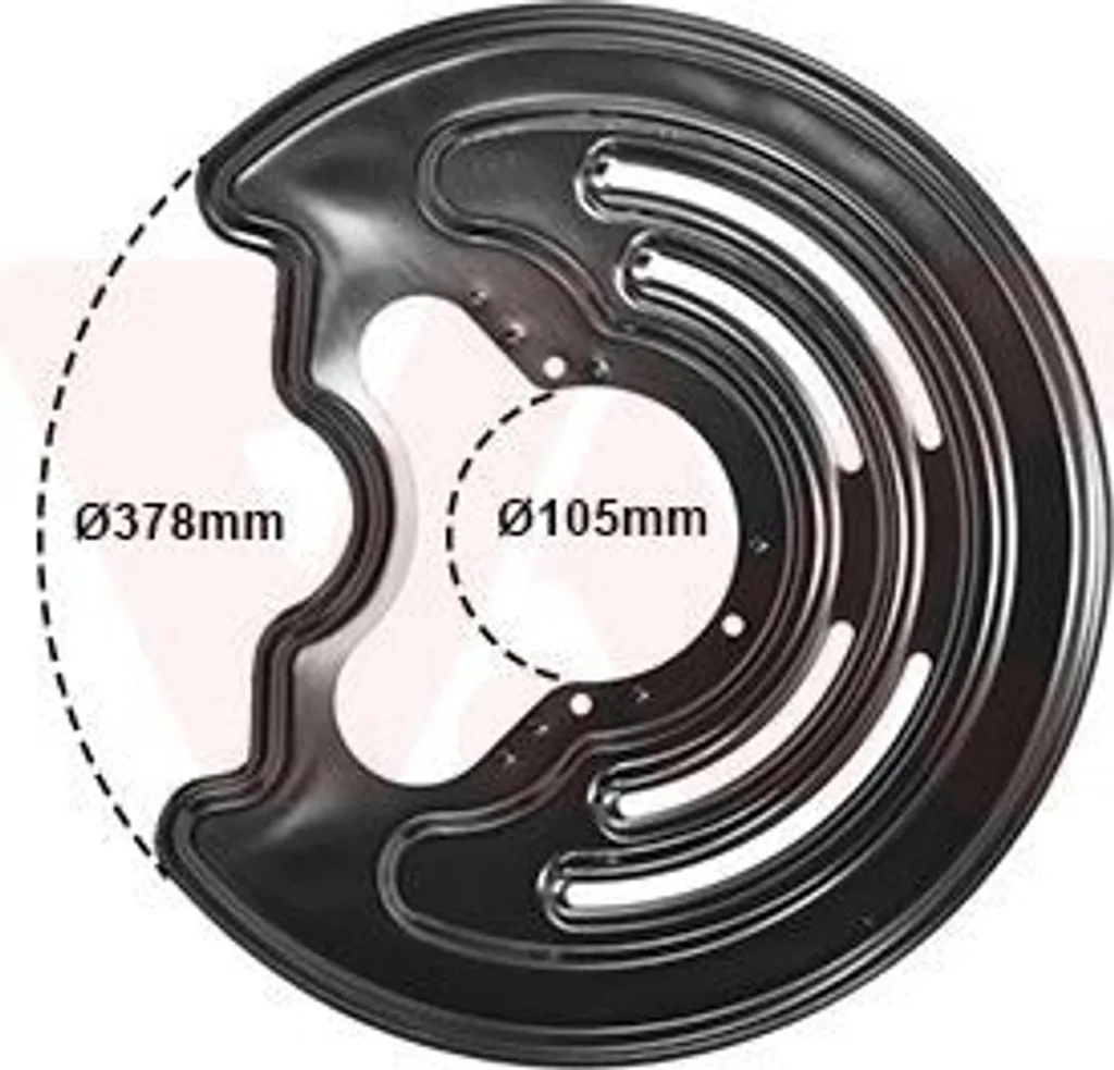 VAN WEZEL Tôle d'ancrage disque de frein Ø280mm Arrière Gauche Droite
