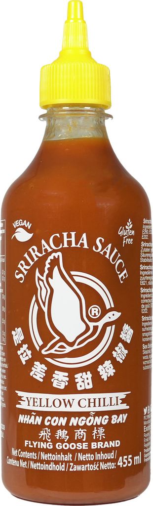 Flying Goose - gelbe Sriracha Chilisauce - 455 ml Produktbild 