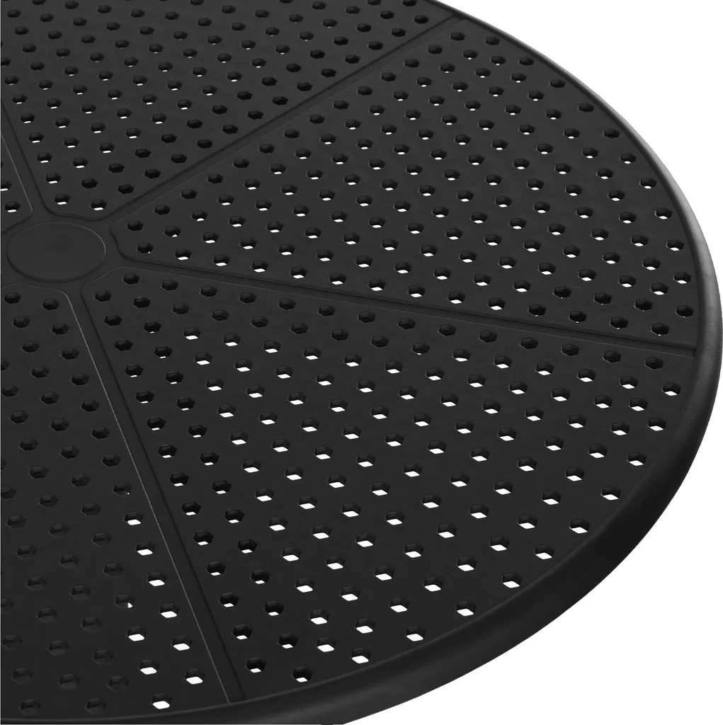 Table d'appoint Lacota 60 cm noire mate avec pied central stable