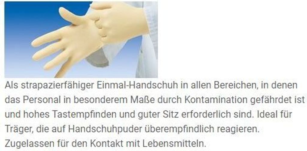 Peha-soft® powderfree Latexhandschuh Größe M 100 Stück Produktbild 9