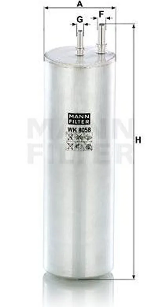 MANN-FILTER WK 8058 Filtre à carburant OE 7E0127401A pour Transporter VI