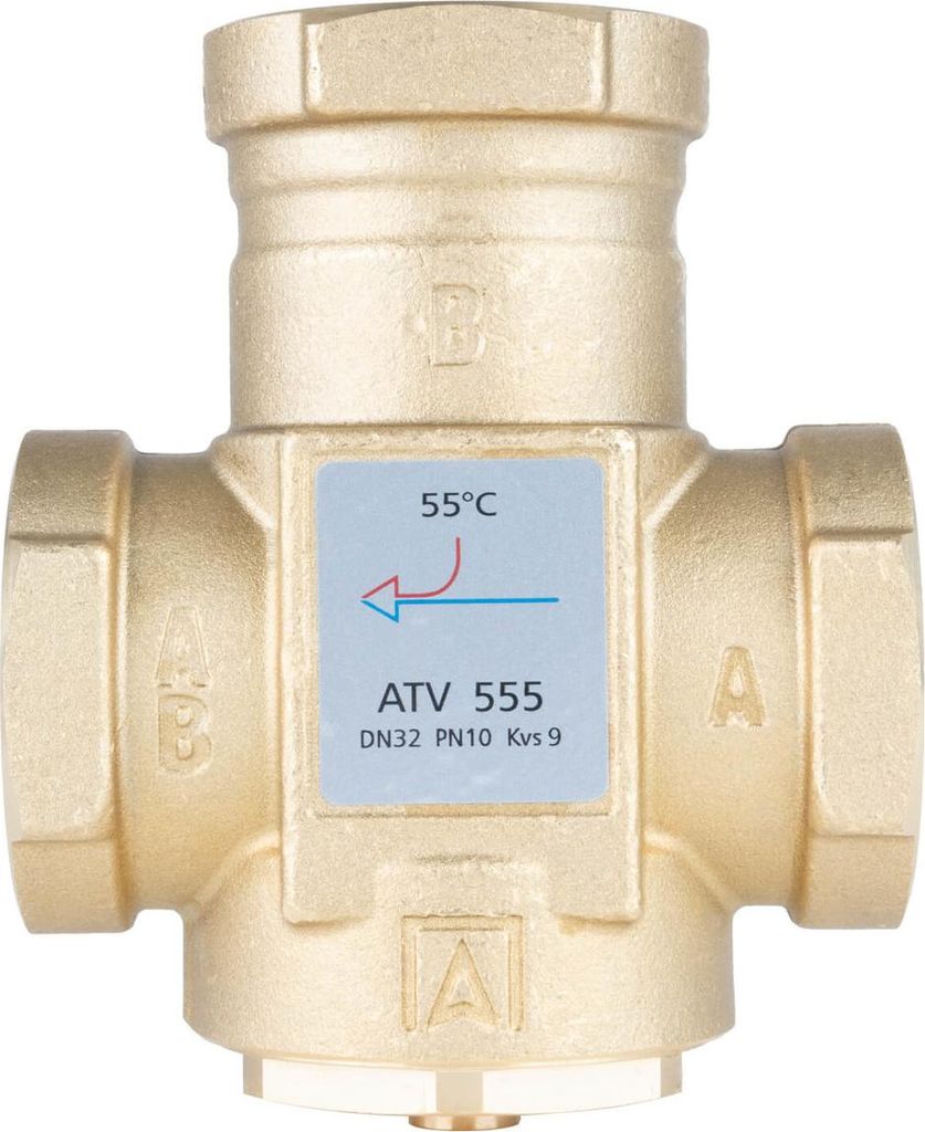 ATV 555 Temperaturventil, DN32, Rp1 1/4 Zoll, kvs 9, 55°C