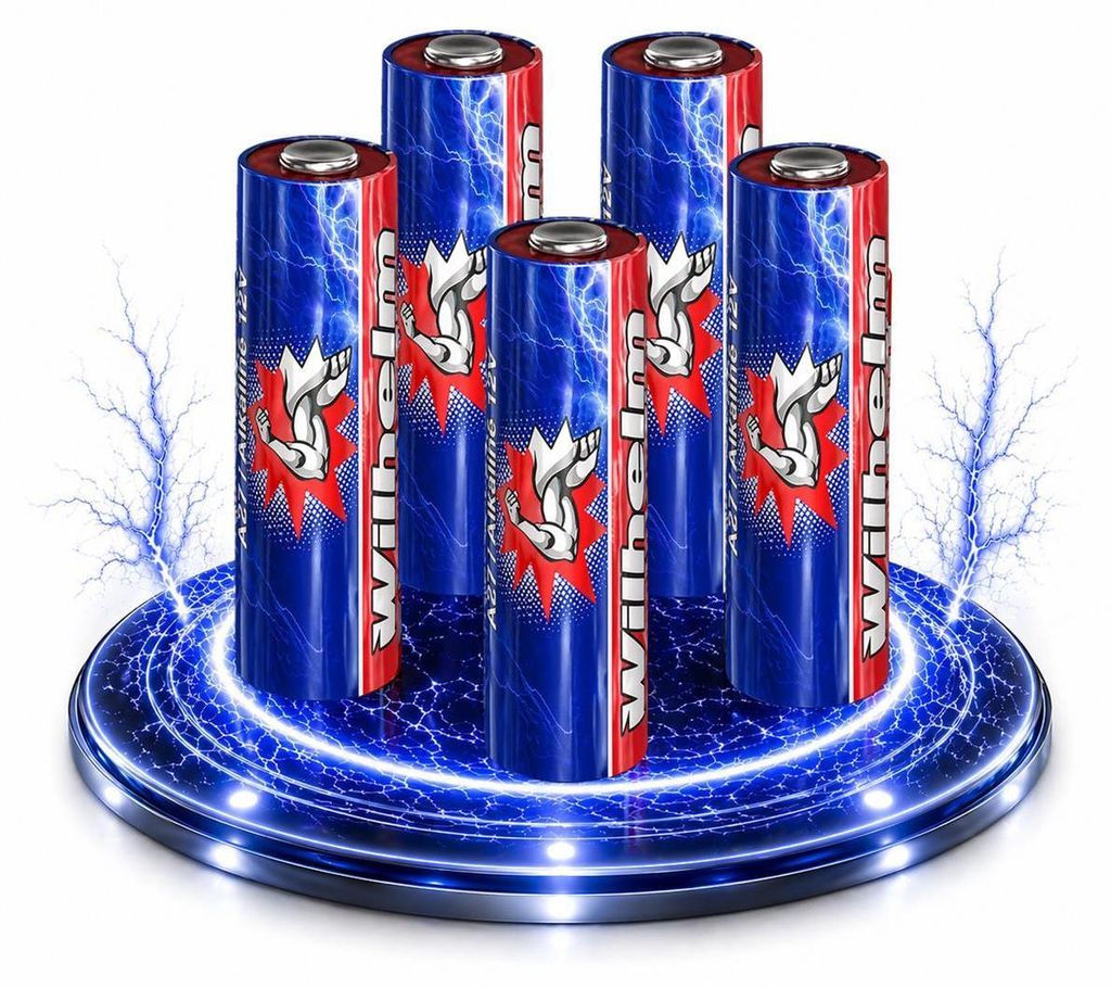 5 x Wilhelm A27 Blister 12V Wilhelm Alkaline Batterien MN27 Produktbild 