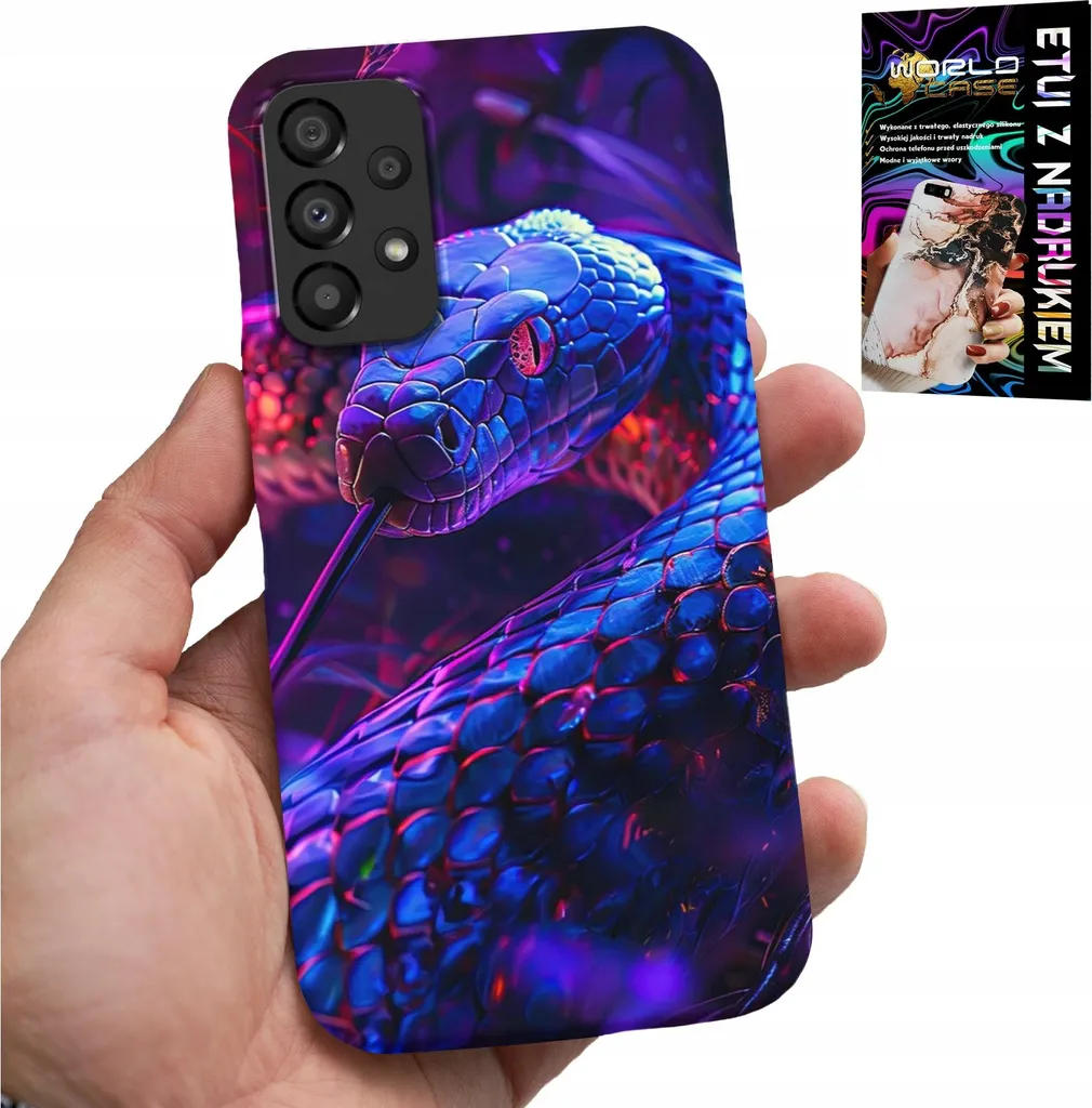 Idea Regalo Custodia Samsung A23 5G - Pattern Cobra Esotico + Film